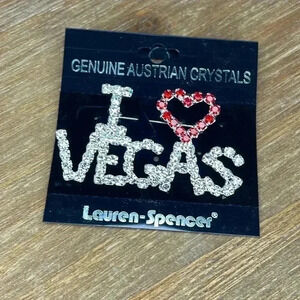 “I ❤️ Vegas” Genuine Austrian Crystal Brooch